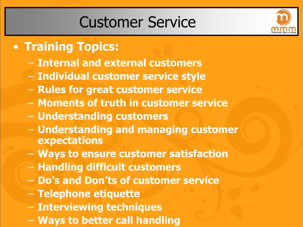 presentation customer service