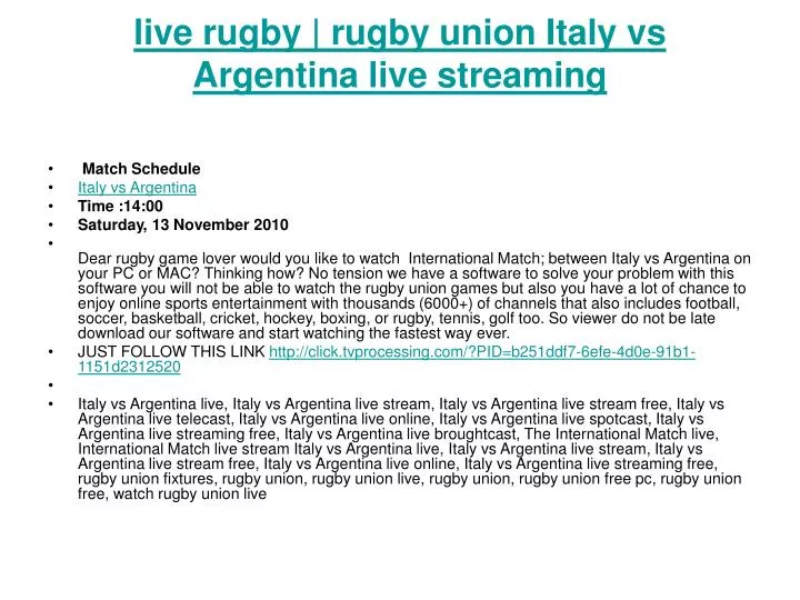 live rugby rugby union italy vs argentina live streaming n.
