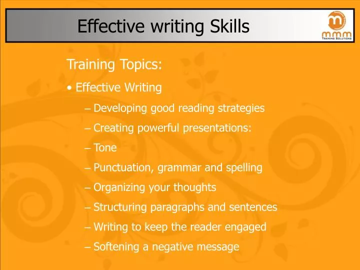 effective writing skills n.