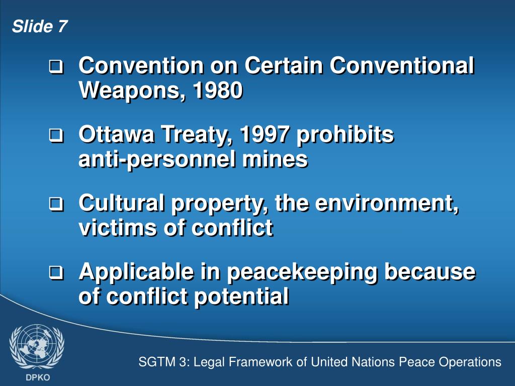 PPT - SGTM 3: Legal Framework of United Nations Peace Operations ...