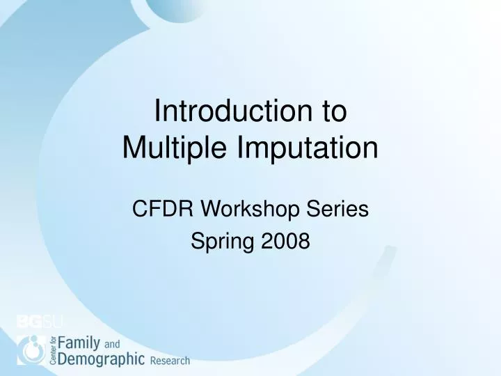 introduction to multiple imputation n.