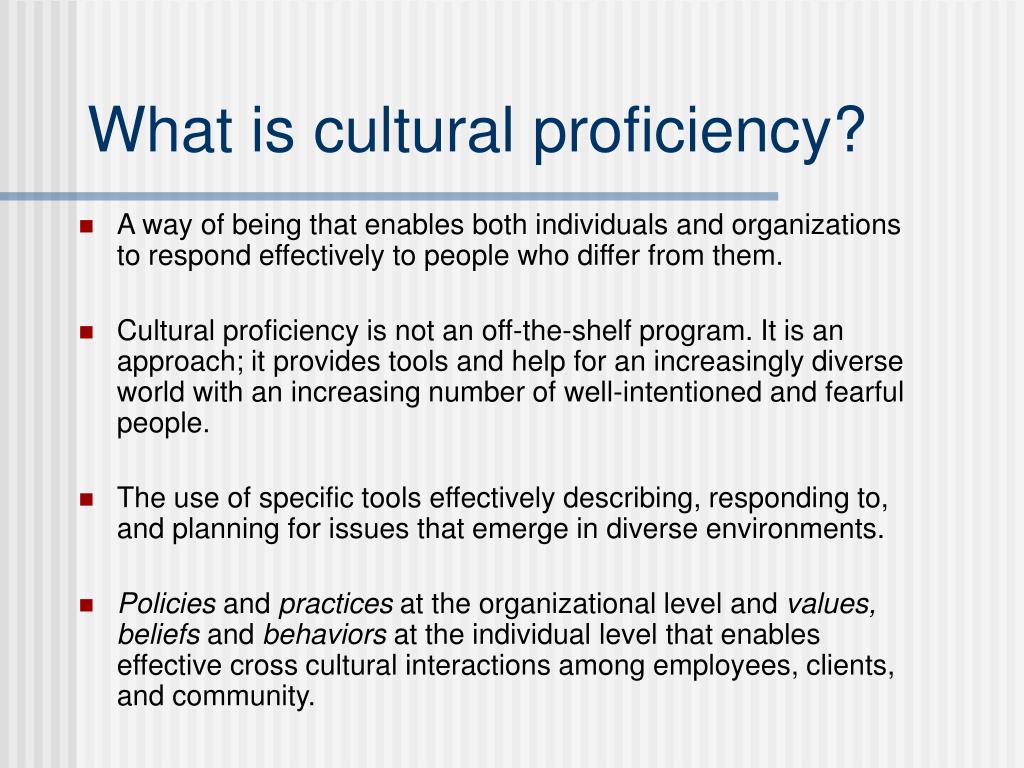 cultural proficiency research