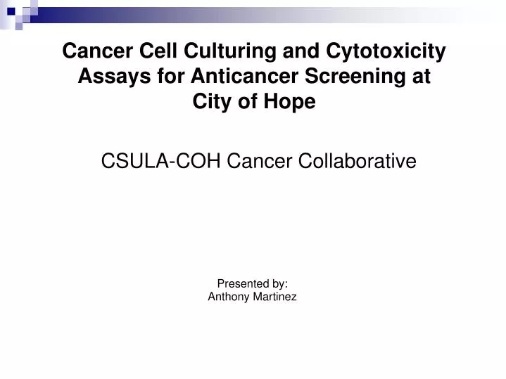 cell cytotoxicity assays ppt Cell cytotoxicity assays.