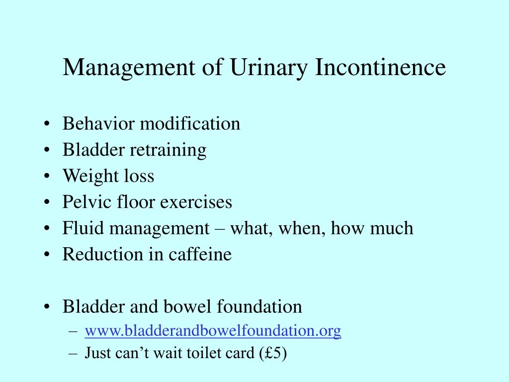 urinary incontinence case study ppt