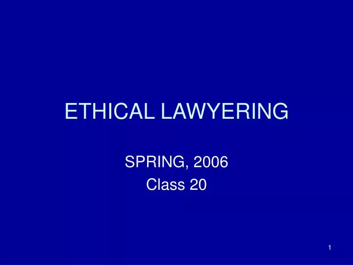 ethical lawyering n.