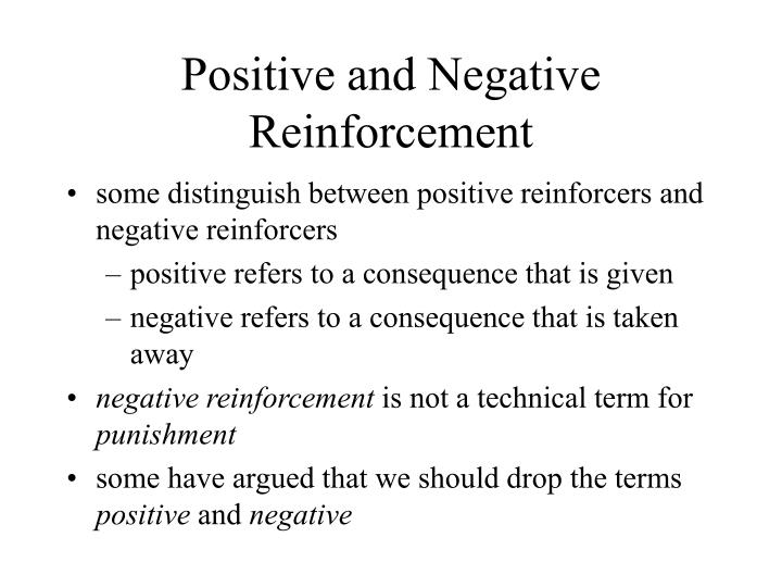 positive negative reinforcement examples positive negative reinforcement examples