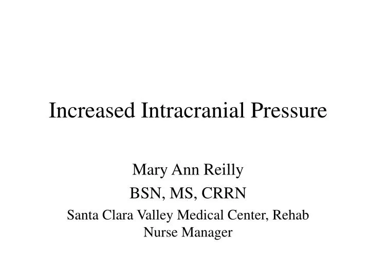 increased intracranial pressure n.