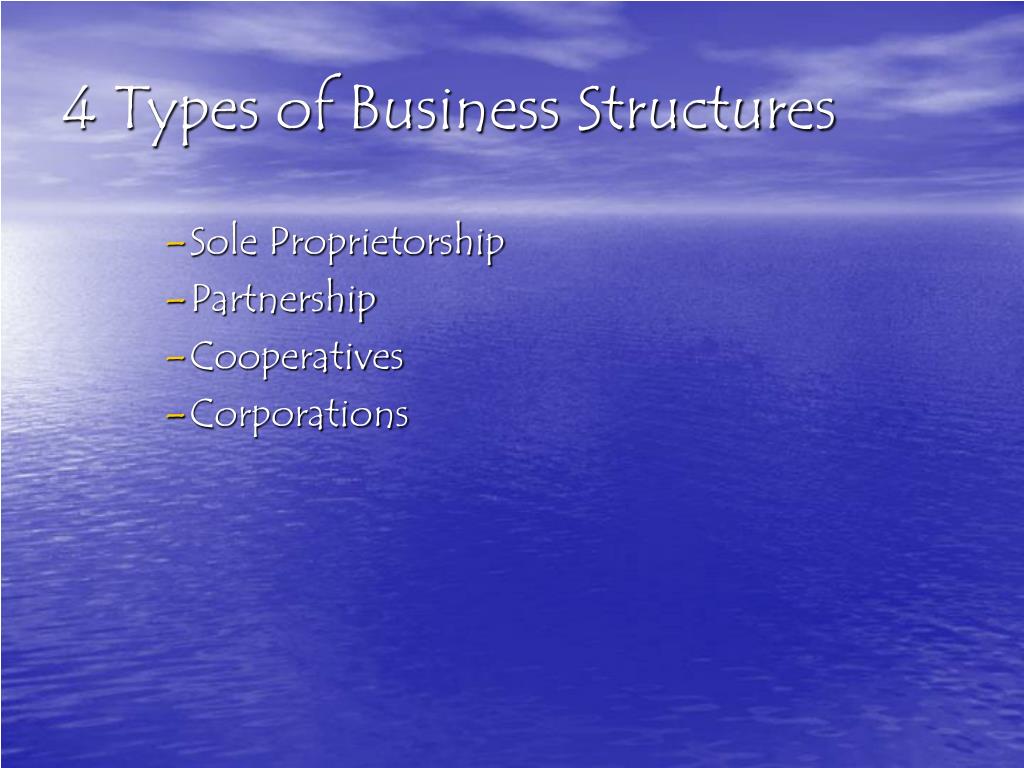 What Are The 4 Types Of Business Structures PPT - Types of Businesses PowerPoint Presentation, free download - ID