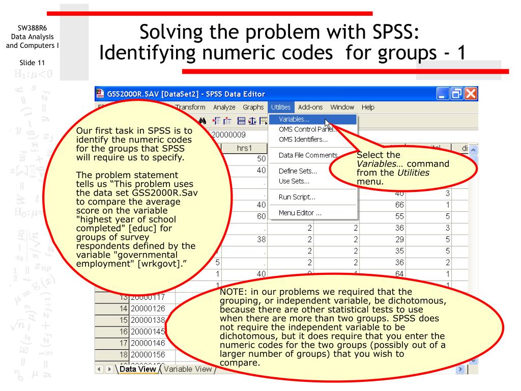 spss code dependent