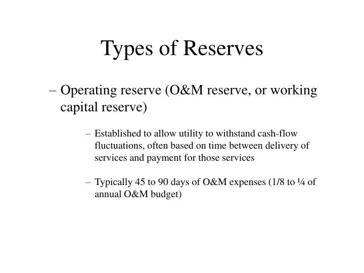 types of reserves n.