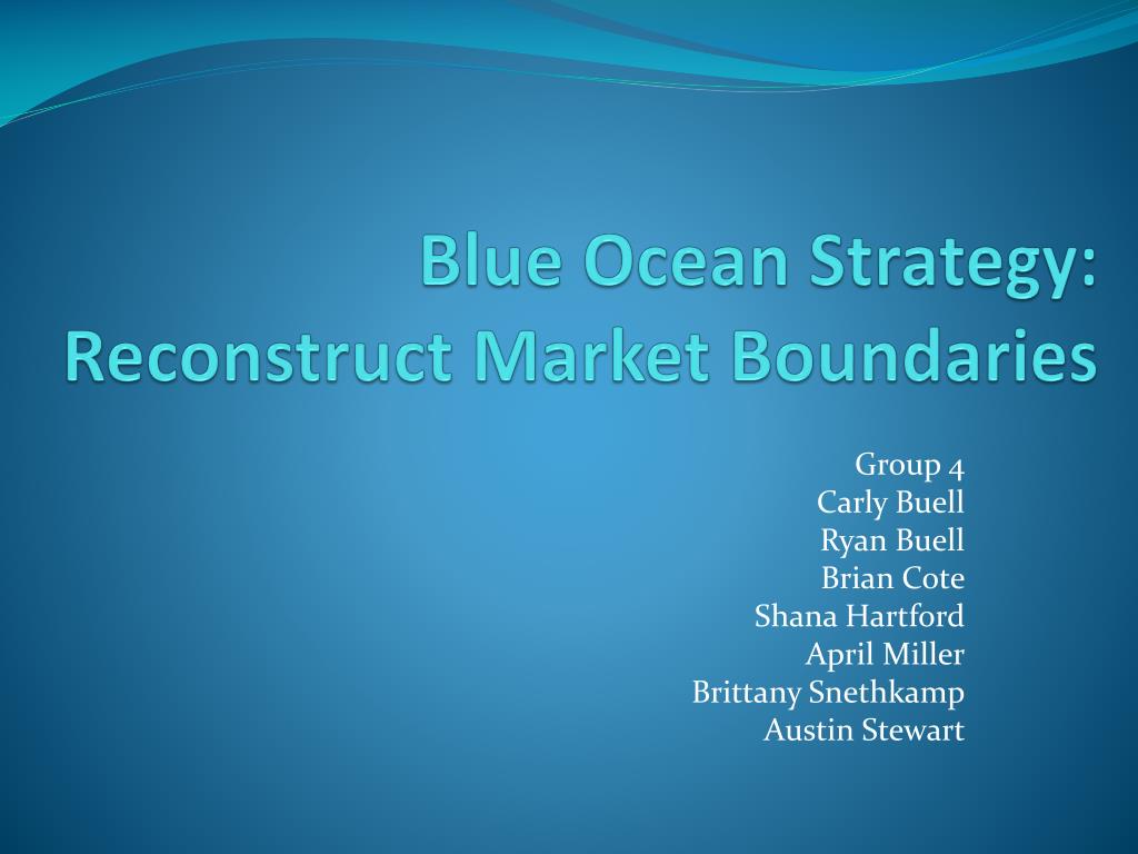 PPT - Blue Ocean Strategy: Reconstruct Market Boundaries PowerPoint  Presentation - ID:392246