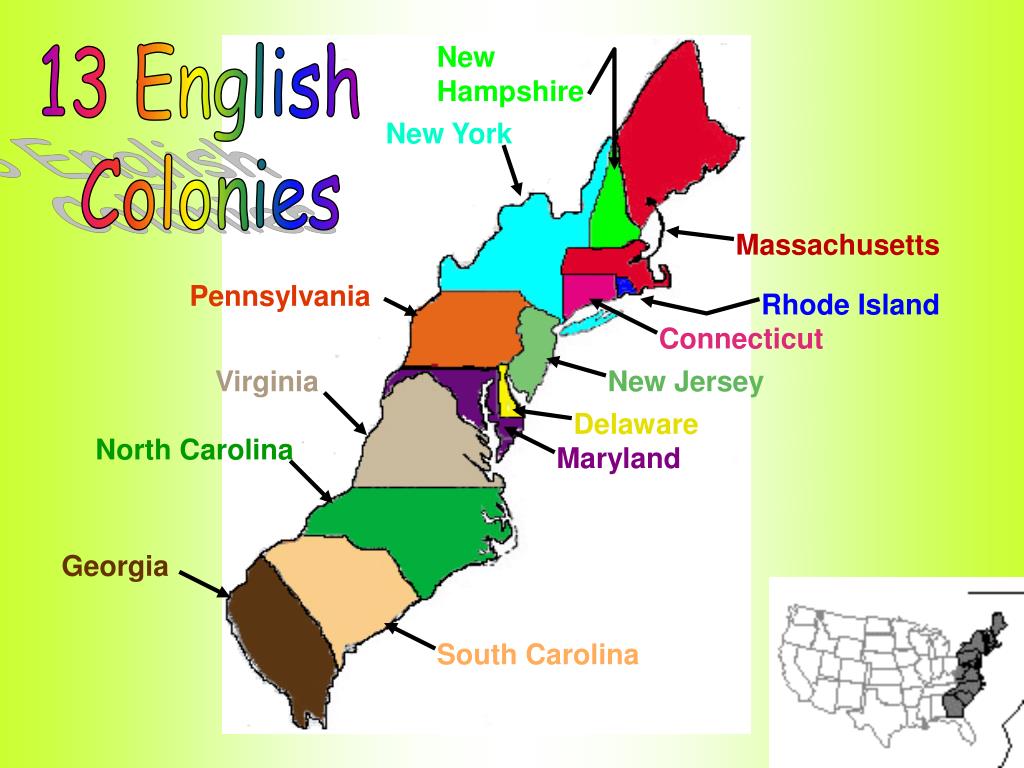 The 13 English Colonies Worksheet