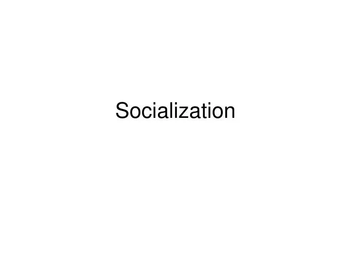 socialization n.