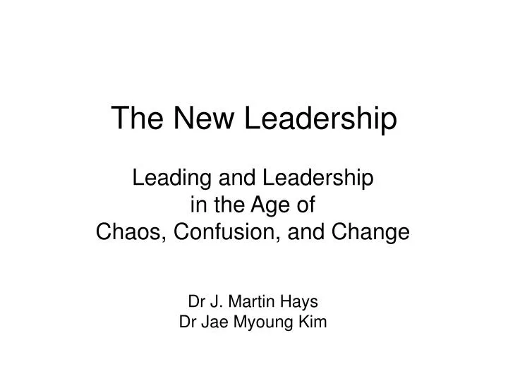 PPT - The New Leadership PowerPoint Presentation, free download - ID:392593