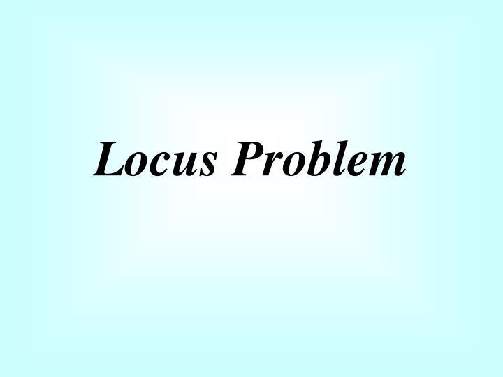 locus problem n.