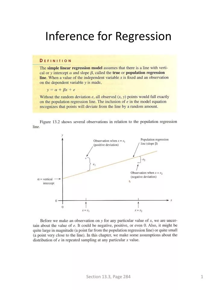 inference for regression n.