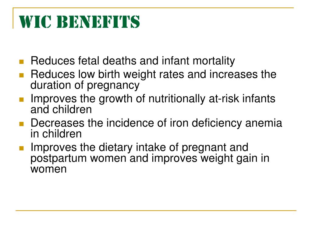 PPT Women, Infants, & Children (WIC) PowerPoint Presentation ID393012