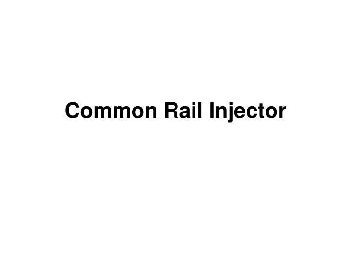 common rail injector n.
