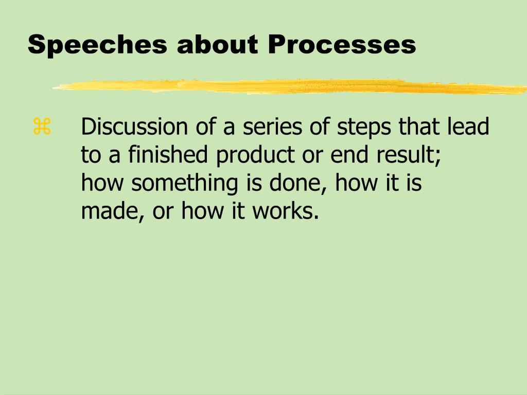 informative speech topics about processes