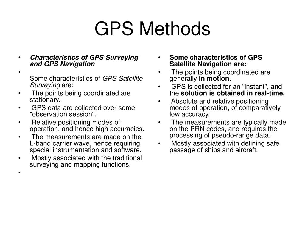 PPT - GPS Methods PowerPoint Presentation - ID:394739