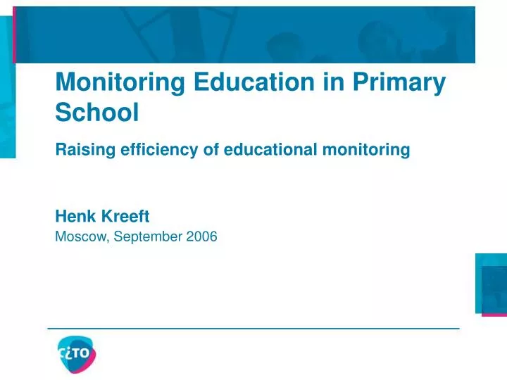 monitoring education in primary school n.
