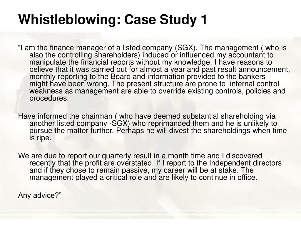 a case study of whistleblowing involved in engineering profession