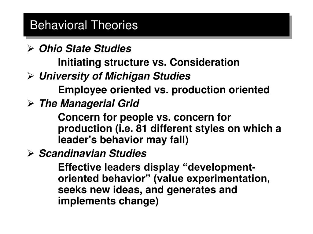 theories of leadership theories of leadership