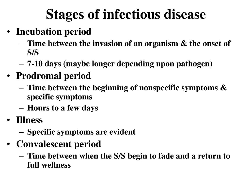 what are the 5 stages of infectious disease