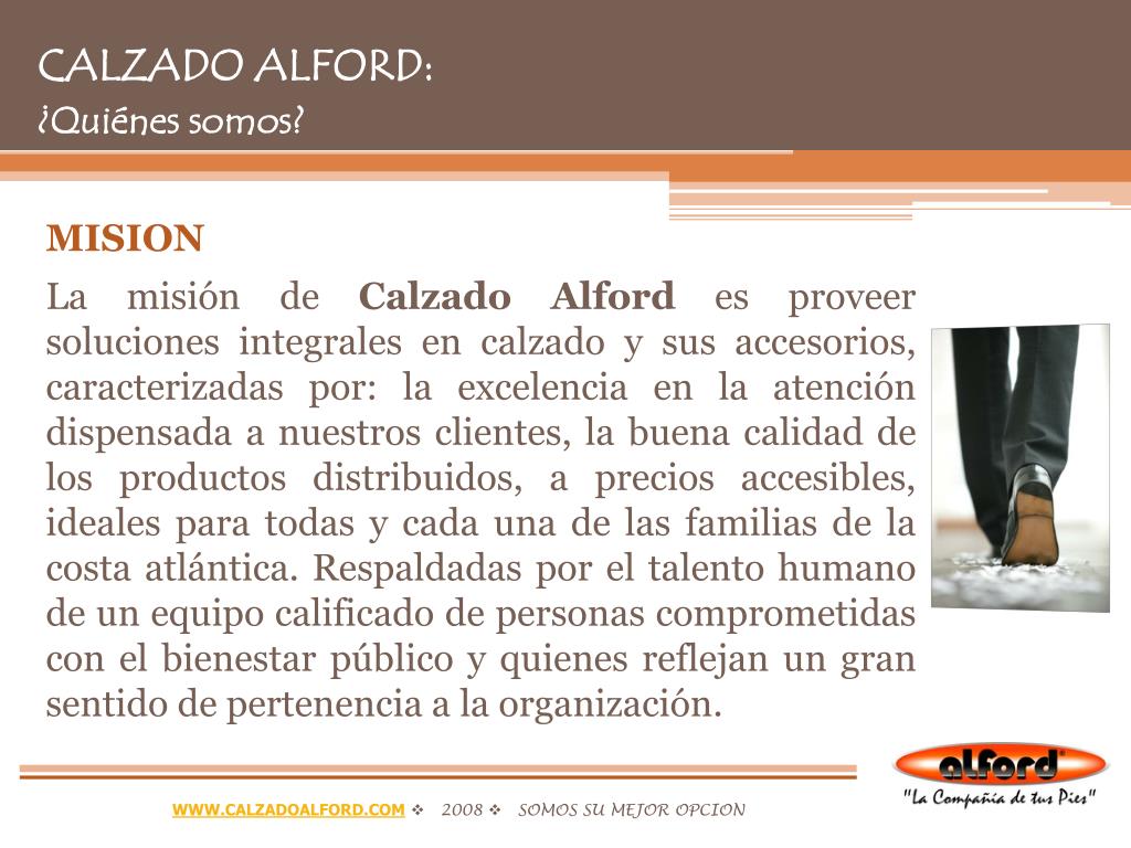 PPT - CALZADO ALFORD: ¿Quiénes somos? PowerPoint Presentation, free  download - ID:396001