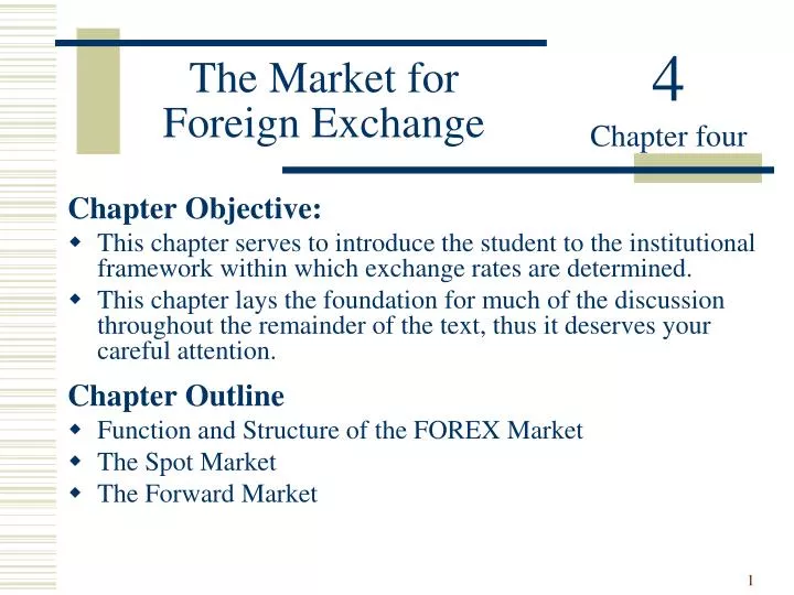 the market for foreign exchange n.