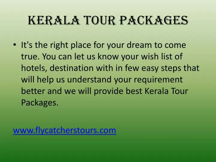 kerala tour packages n.