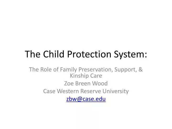 the child protection system n.