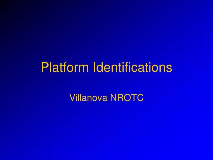 platform identifications n.