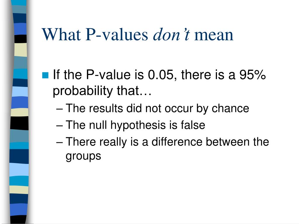 PPT Understanding P values And Confidence Intervals PowerPoint 