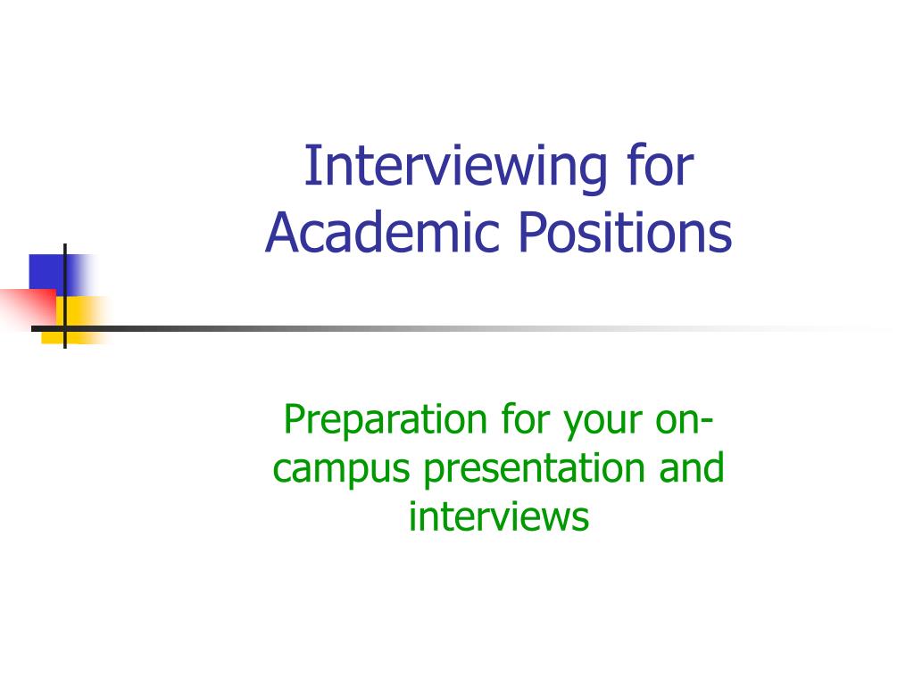 university lecturer interview presentation