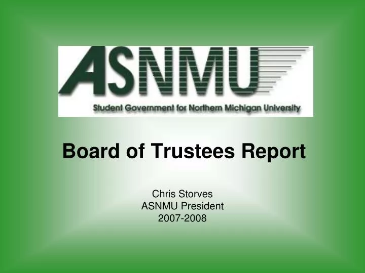 board of trustees report n.