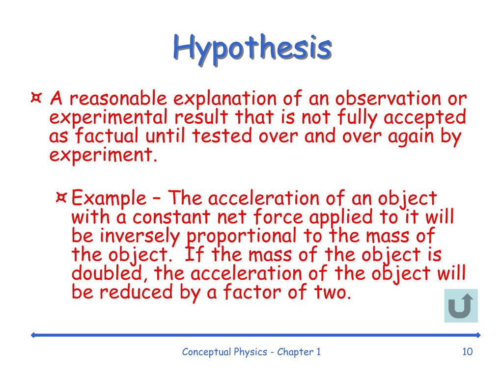 hypothesis generating observation