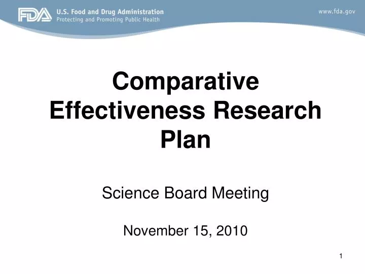 comparative effectiveness research plan science board meeting november 15 2010 n.