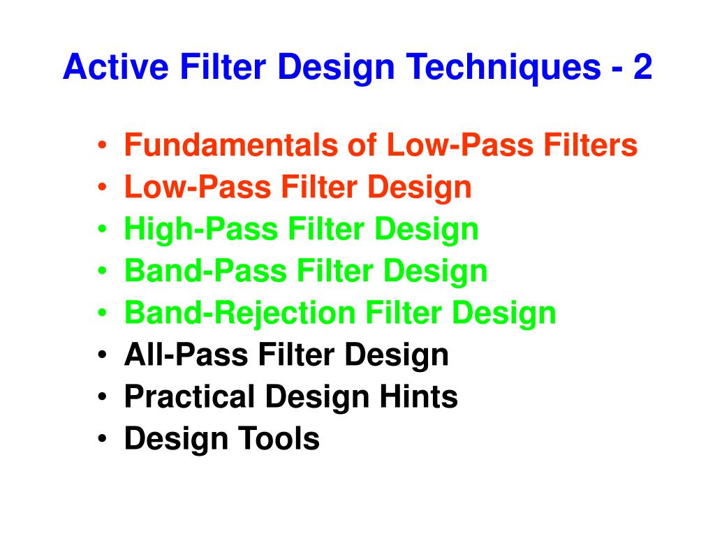 PPT - Active Filter Design Techniques - 2 PowerPoint Presentation, free  download - ID:398569