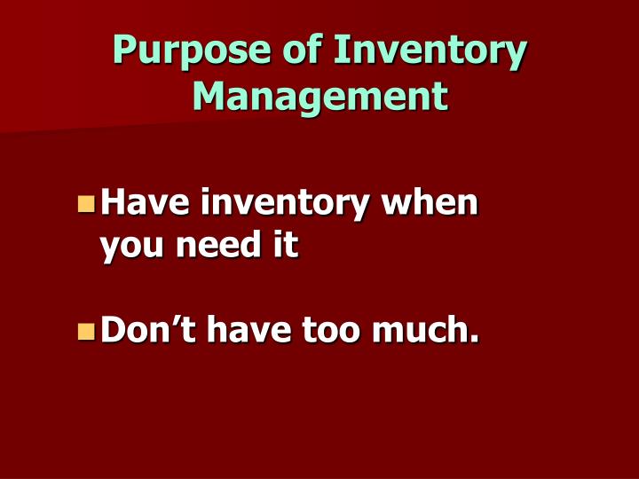 😎 Purpose of inventory management. Inventory audit procedures
