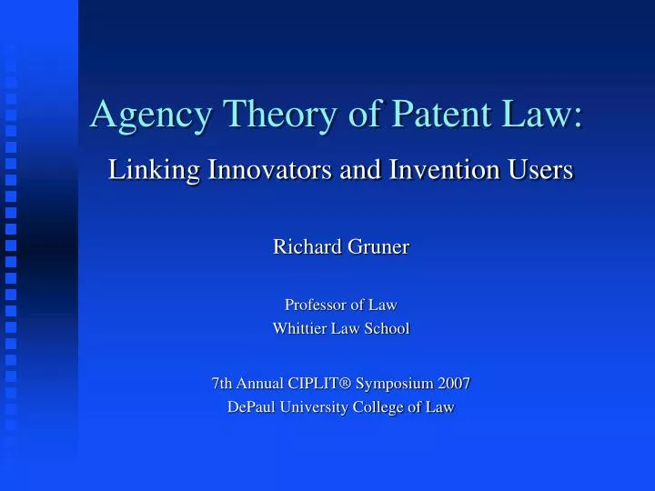 agency theory of patent law n.