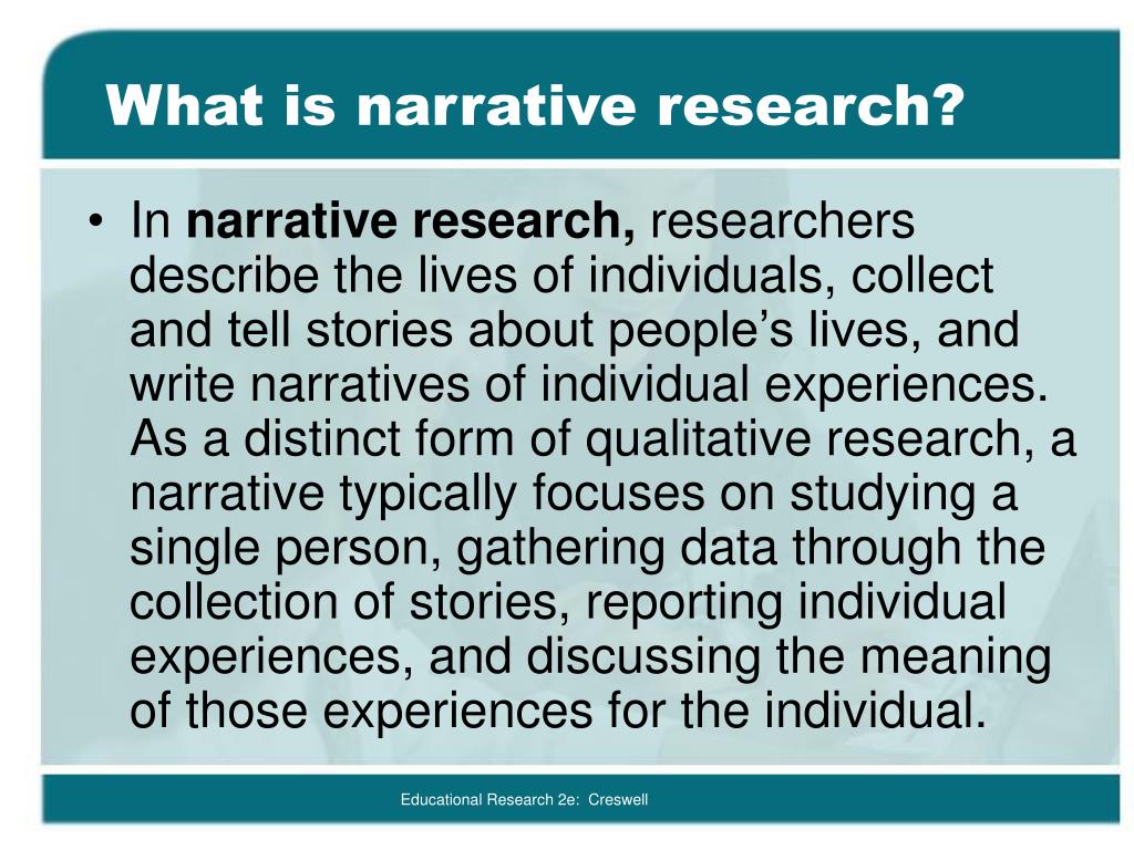 narrative presentation in research