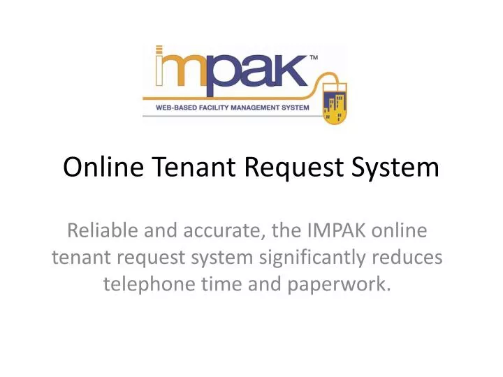 online tenant request system n.