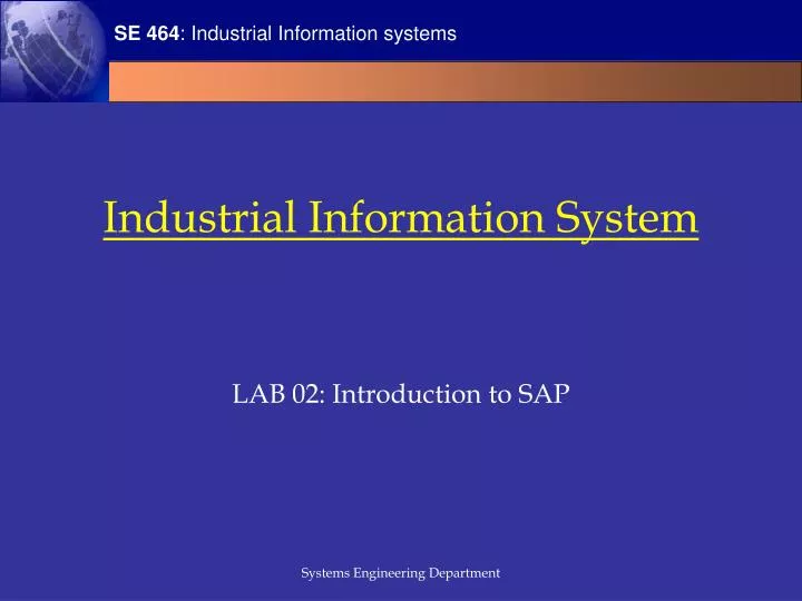 industrial information system n.