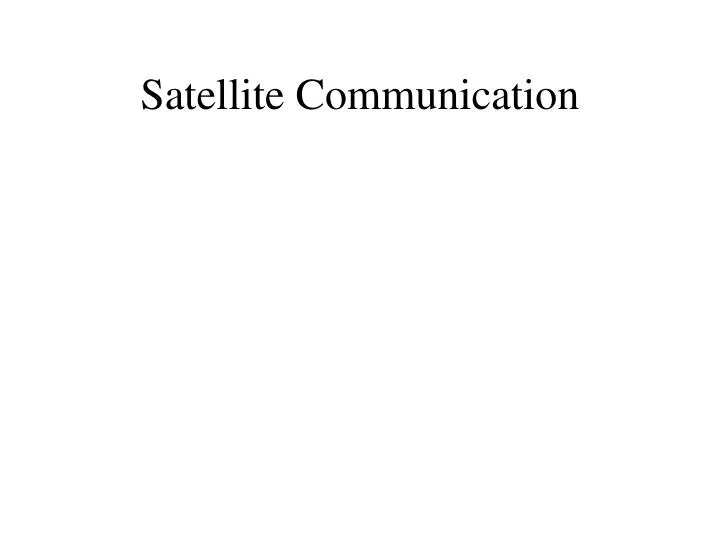 satellite communication n.