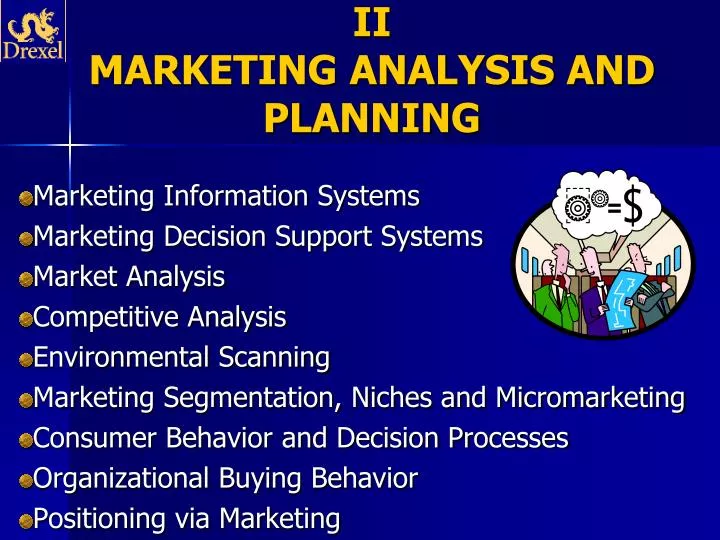 ii marketing analysis and planning n.