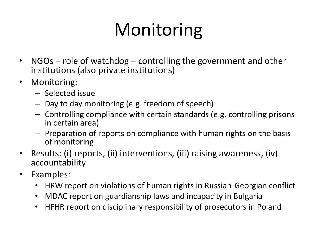 PPT - The Role of NGOs in the protection of human rights PowerPoint ...
