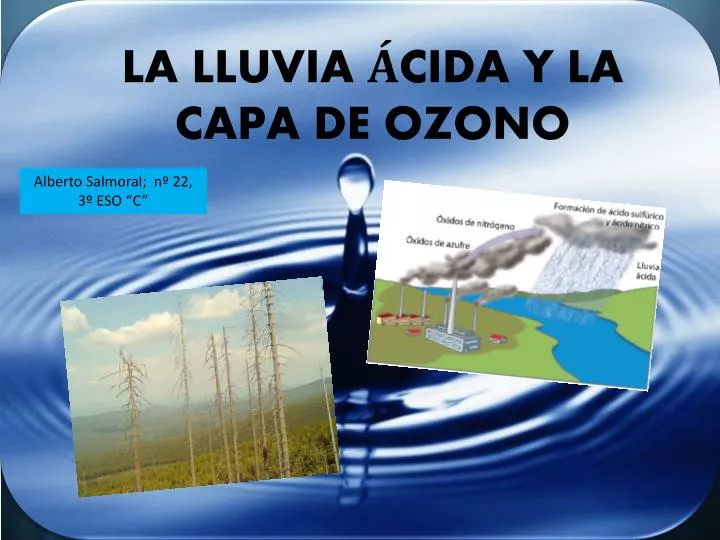 PPT LA LLUVIA ÁCIDA Y LA CAPA DE OZONO Alberto