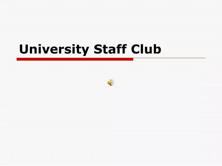 university staff club n.
