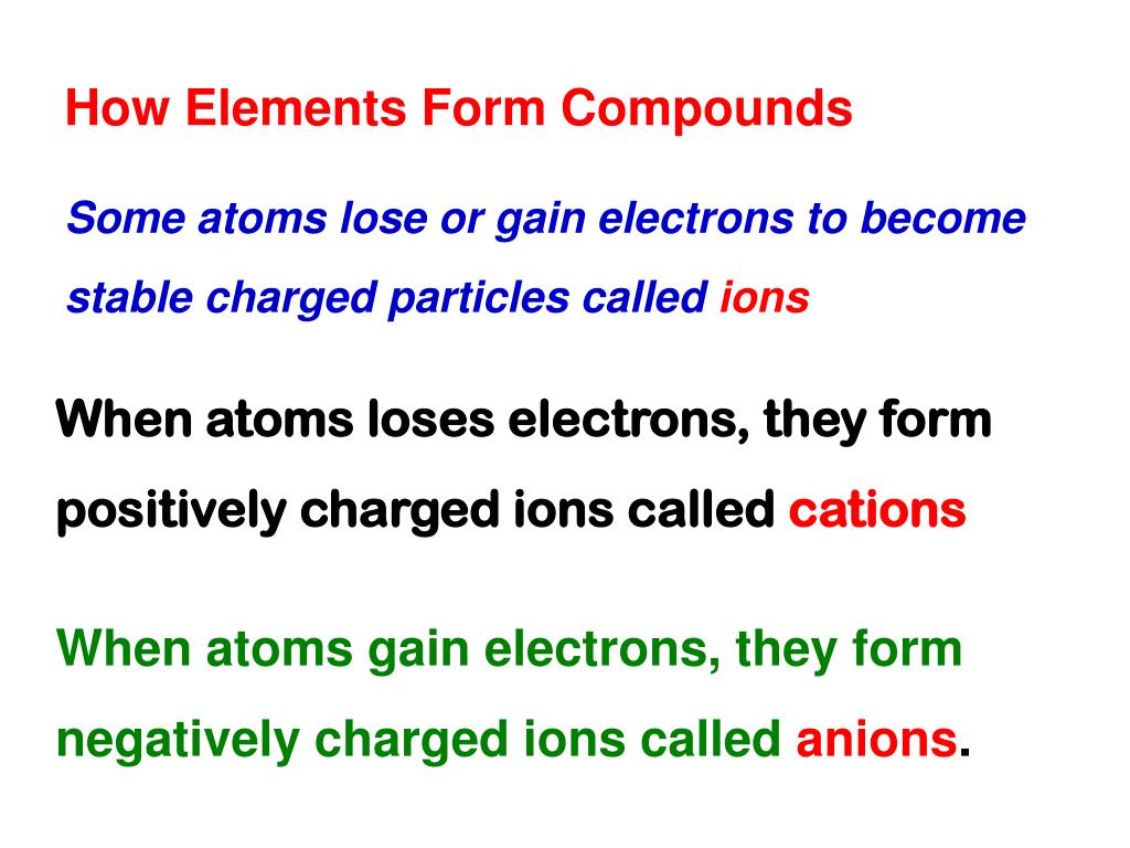 Forming Compounds